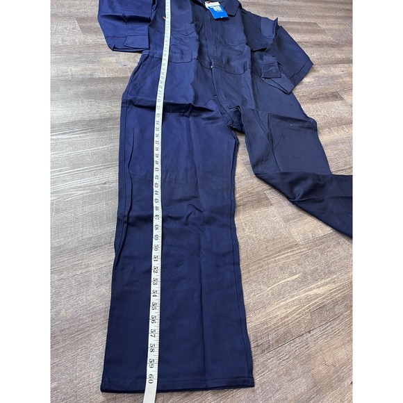 Saftech Utility FR Jumpsuit Long Sleeve Mens XL Navy Blue Full Suit A9 - Picture 7 of 10
